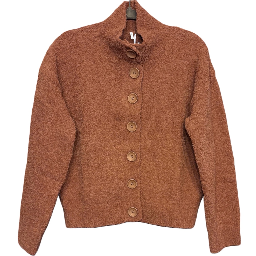 Nwt Hello Nite Los Angeles Plush Button Terracotta Jacket Cardigan Size S